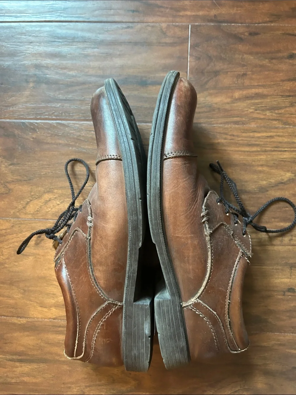 Florsheim Brown Leather Cap-Toe Lace-Up Oxfords